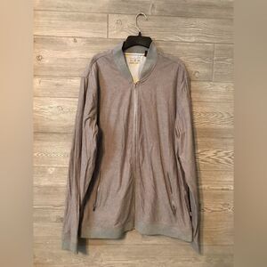 Five Four x Mark McNairy Light Gray Lightweight Cotton Chambray Bomber Jacket XL